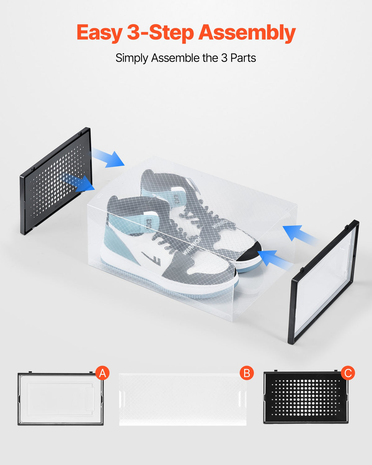 Dust-resistant shoe storage organiser for compact home storage