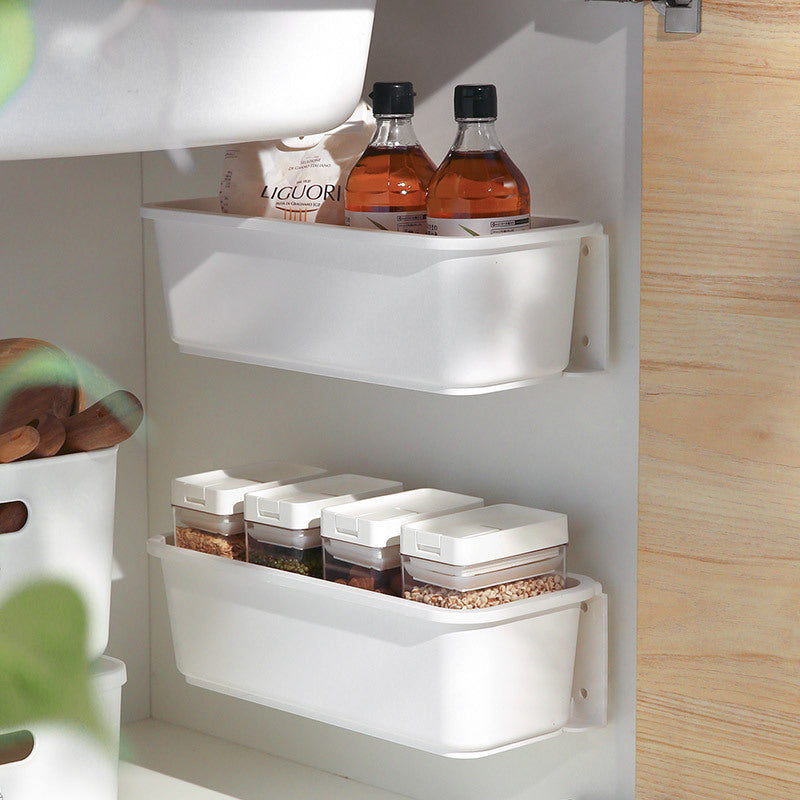 PP storage rack for kitchen and bathroom sink areas