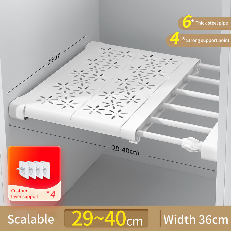 Cabinet storage shelf for separating household essentials