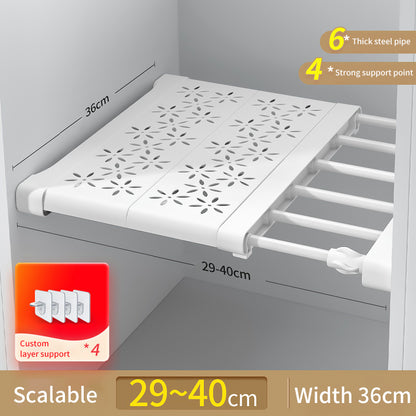 Cabinet storage shelf for separating household essentials