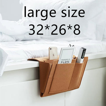 Hanging bedside pocket organiser for bedroom essentials