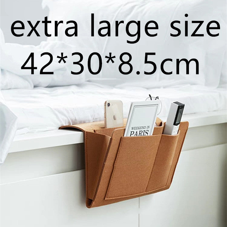 Polyester felt caddy for storing remotes tablets and glasses