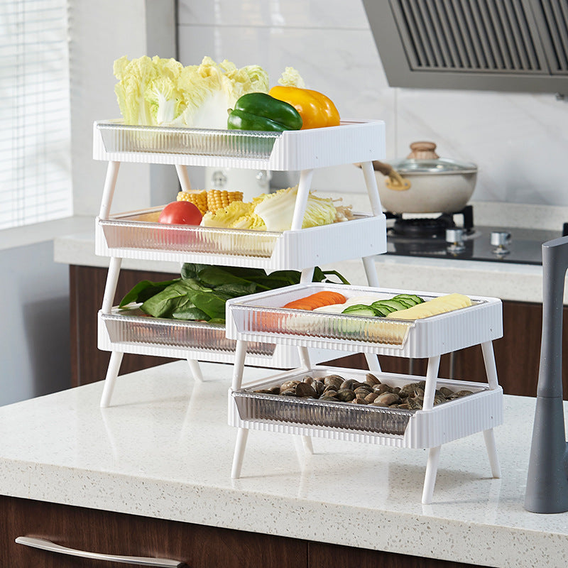 Stackable produce organiser for fruits and vegetables