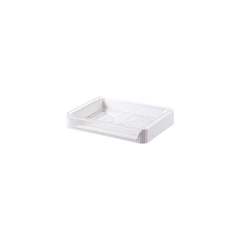 Plastic kitchen rack with draining basket for fresh produce