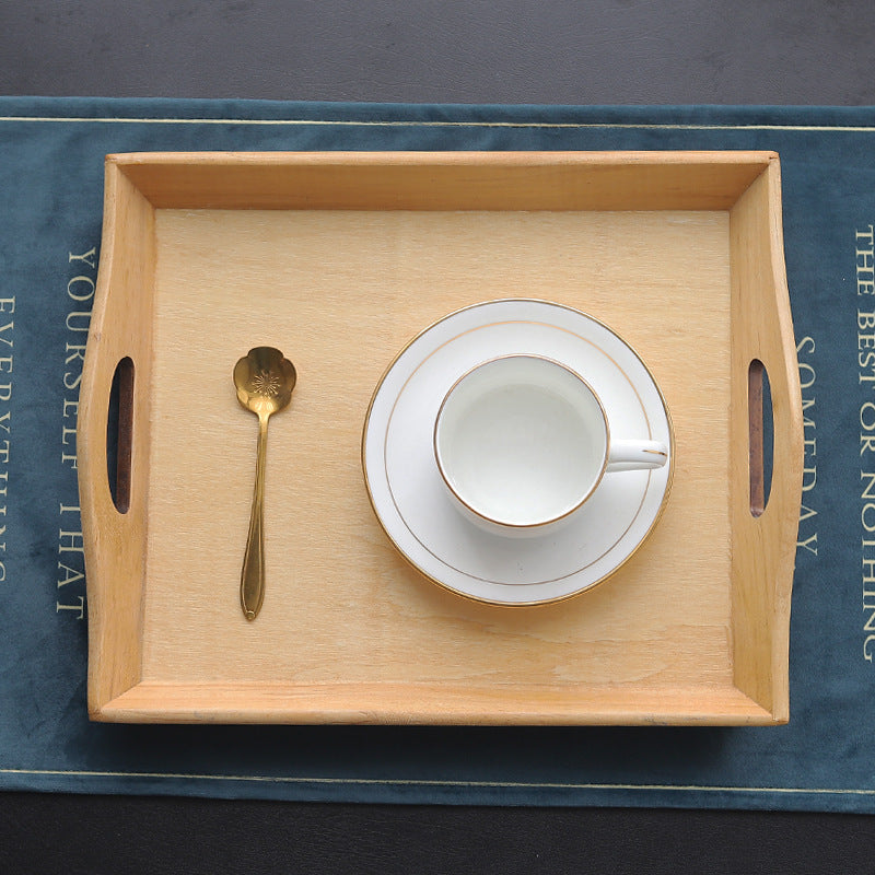 Lightweight wooden serving tray for home dining and décor