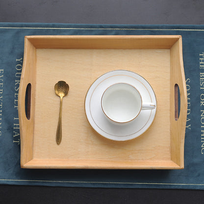 Lightweight wooden serving tray for home dining and décor