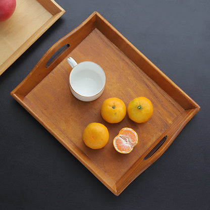 Rustic wood tray for organising kitchen and coffee table essentials