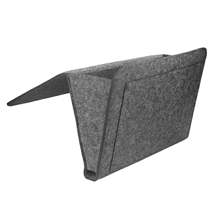 Felt bedside storage caddy with multiple compartments