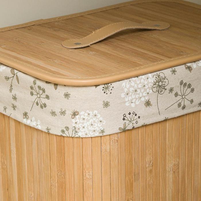 Foldable storage hamper with removable fabric liner