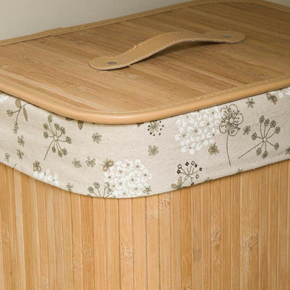 Foldable storage hamper with removable fabric liner