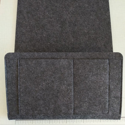 Felt bedside storage caddy with multiple compartments