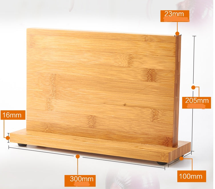 Space-saving magnetic kitchen knife storage holder