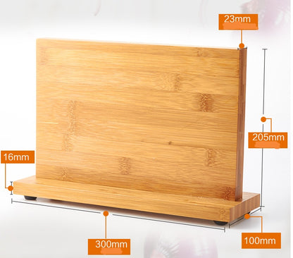 Space-saving magnetic kitchen knife storage holder