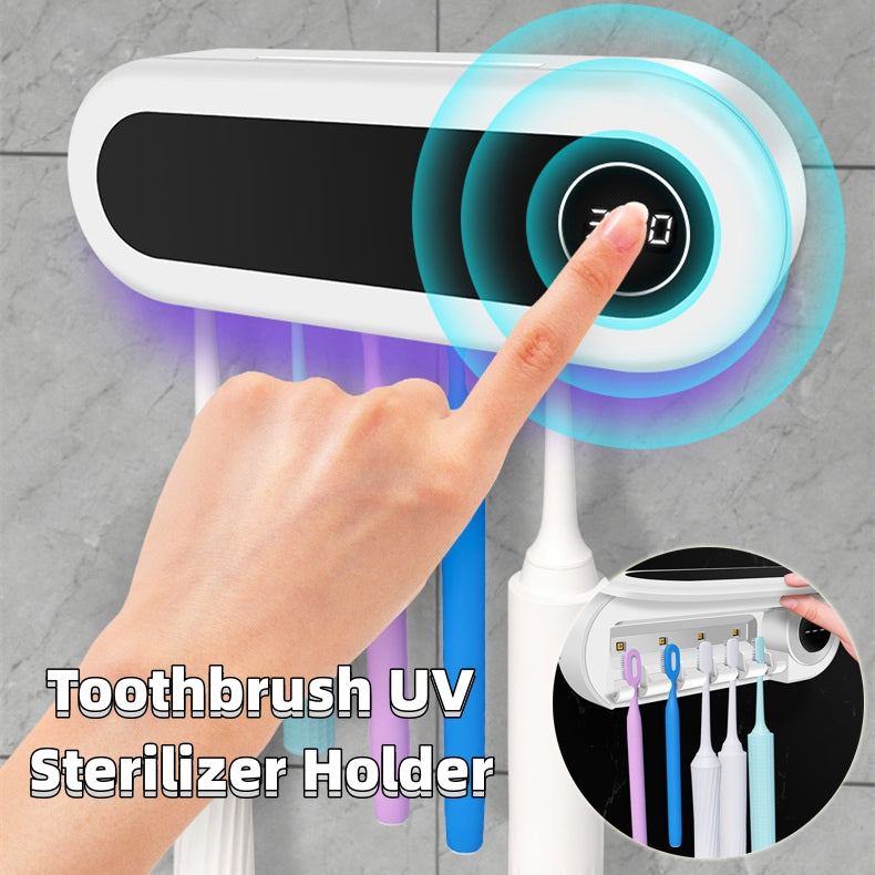 Smart wall-mounted toothbrush holder with automatic toothpaste system