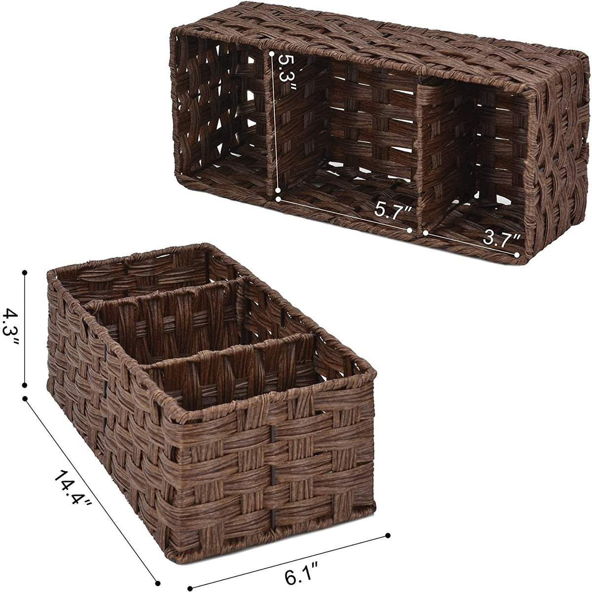 Bathroom organiser basket for toiletries and cosmetics