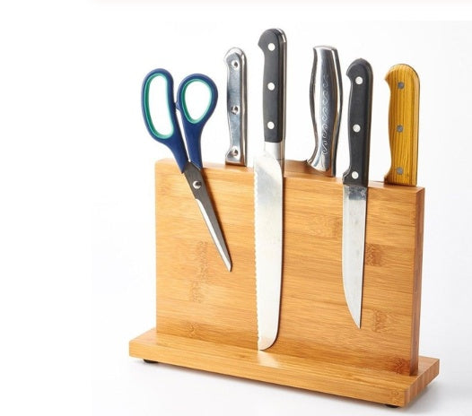 Countertop knife organiser with strong magnetic storage surface