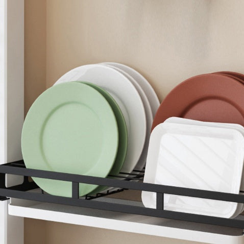 Multi-tier kitchen drying rack with utensil storage
