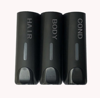 ABS bathroom dispenser for shampoo conditioner and lotion