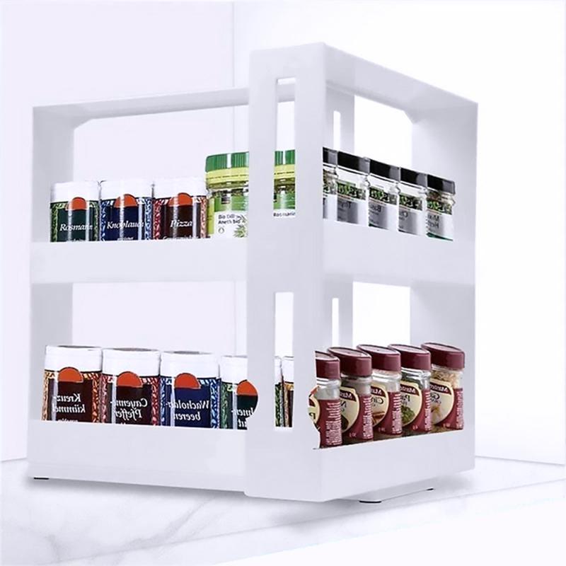 Rotating spice holder for herbs seasonings and condiment jars