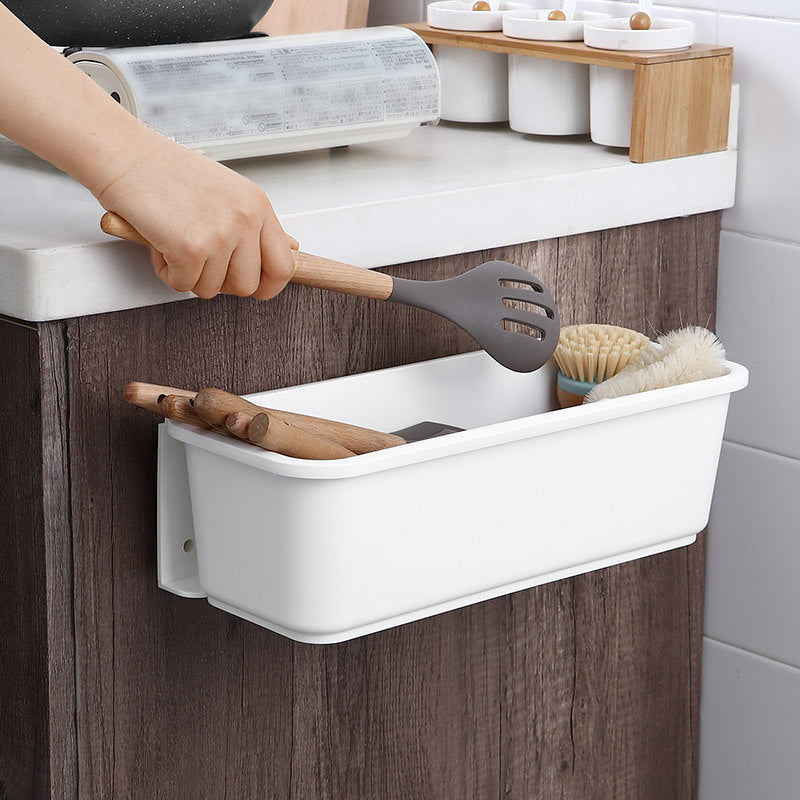 Wall-mounted under sink storage organiser for household essentials