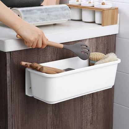 Wall-mounted under sink storage organiser for household essentials