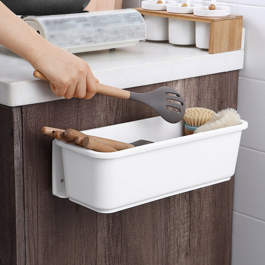 Wall-mounted under sink storage organiser for household essentials
