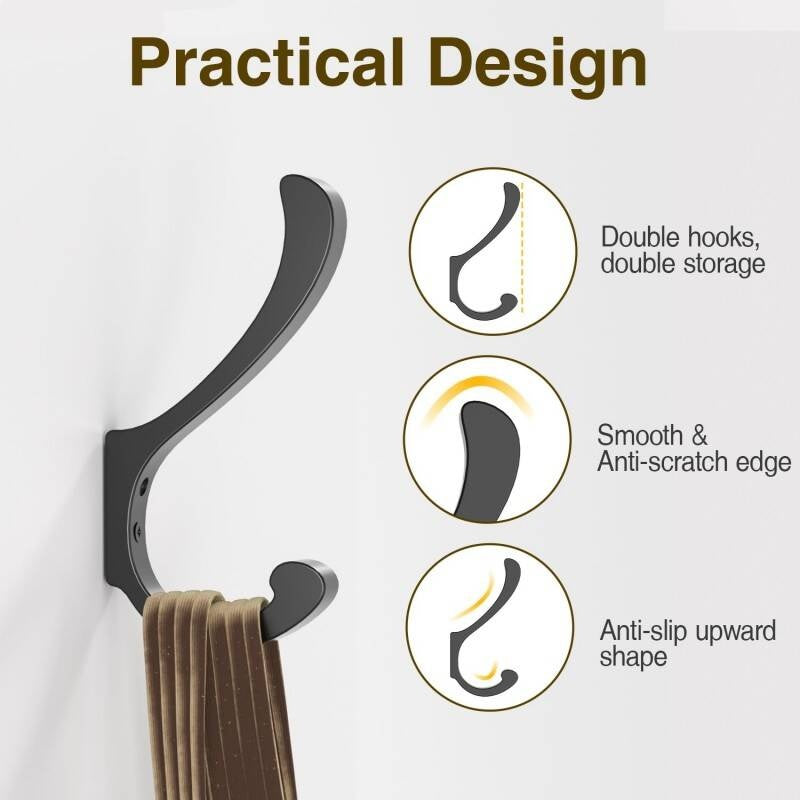 Black wall hooks for towels robes and bathroom storage