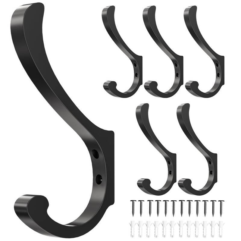 Metal coat hooks for jackets bags and everyday accessories