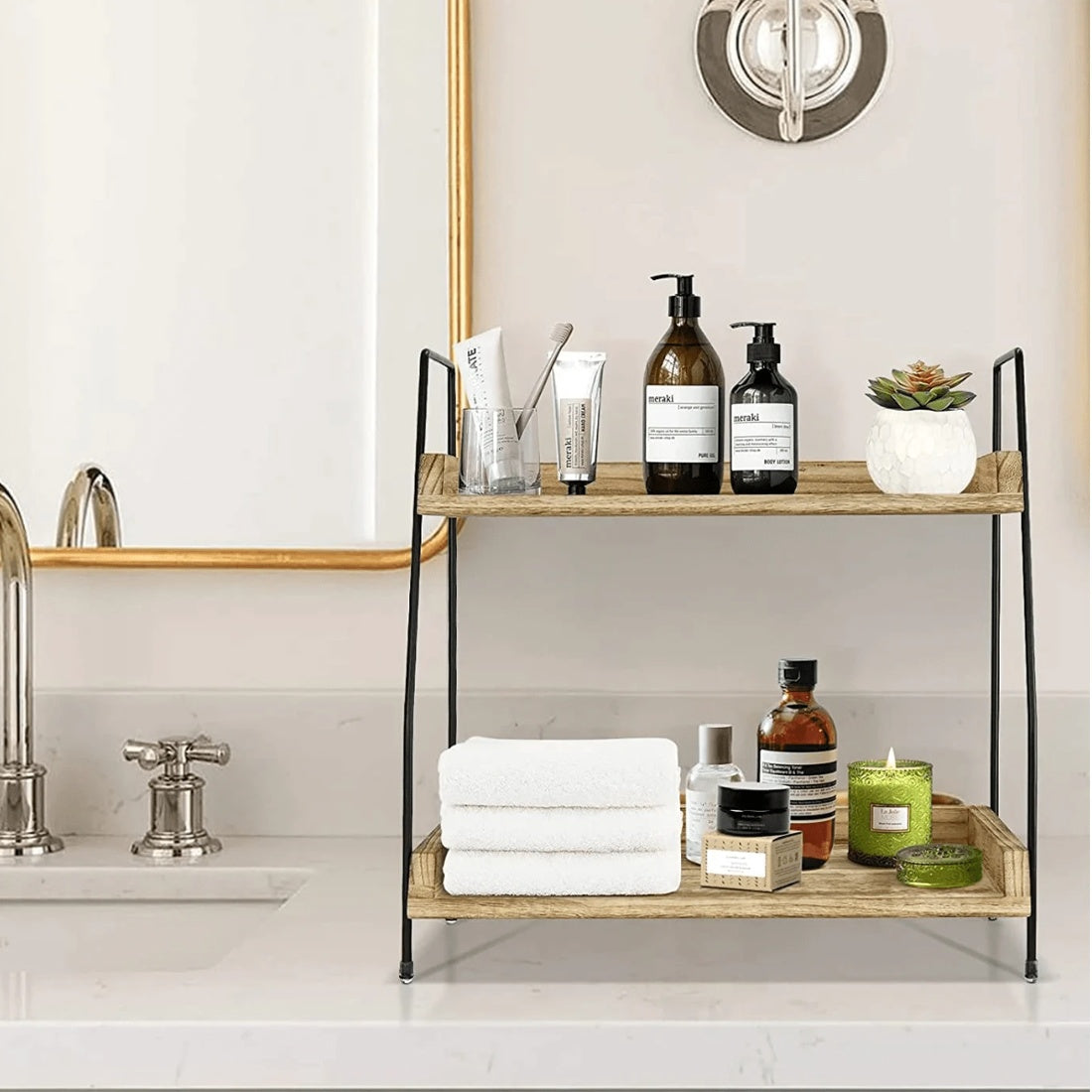 Small space-saving shelf for bedrooms living rooms and offices