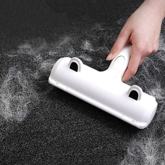 Reusable pet hair remover roller for furniture and clothing