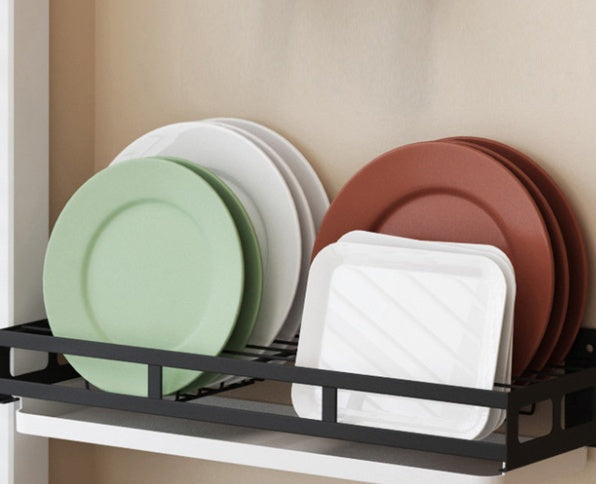 Space-saving countertop dish rack for compact kitchens