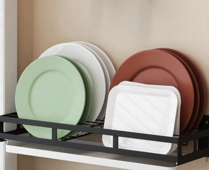 Space-saving countertop dish rack for compact kitchens