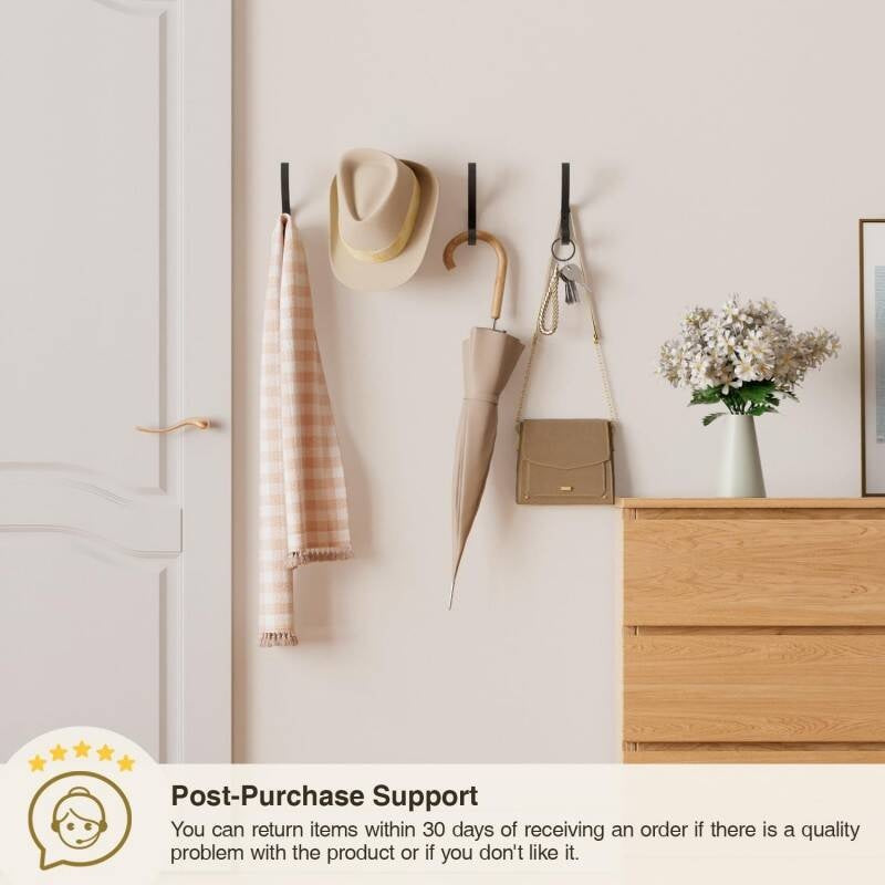 Multi-purpose metal hooks for space-saving home organisation