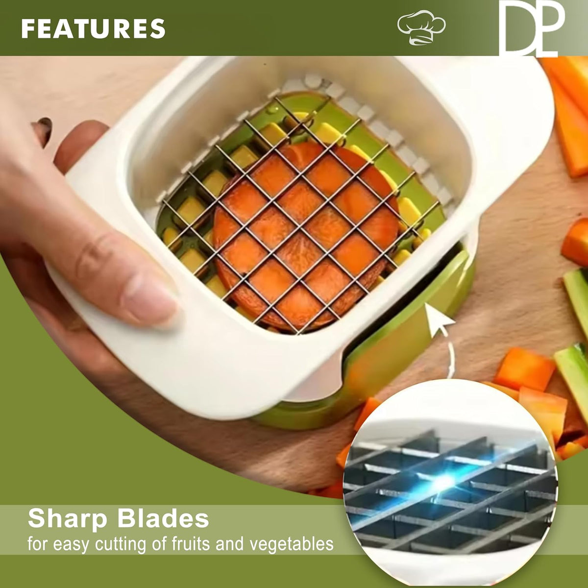 Multi-purpose fruit and vegetable slicer cup for food preparation