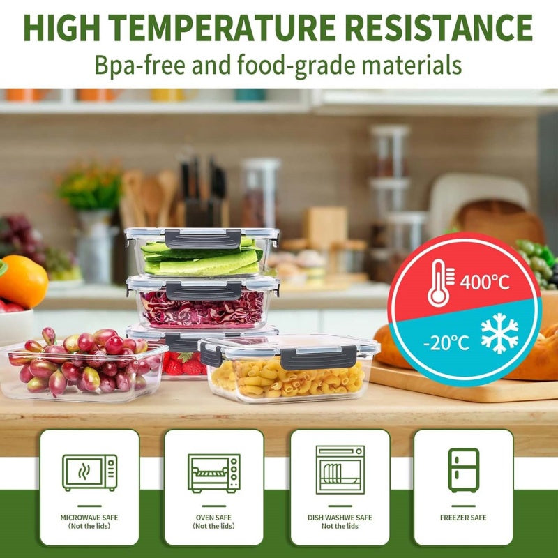 Airtight food storage jars for organised fridge and pantry storage
