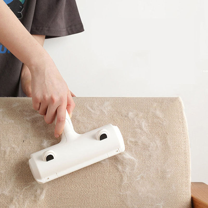 Pet hair cleaning roller for carpets rugs and car seats