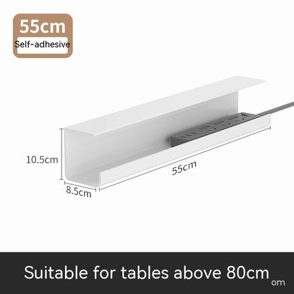 Under desk power strip holder for organised workspaces