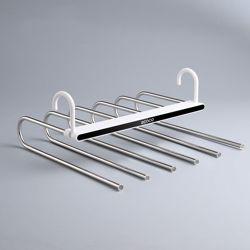 Retractable wardrobe hanger for leggings scarves and clothing