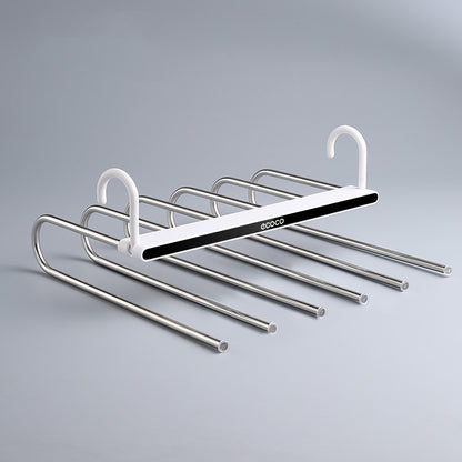 Retractable wardrobe hanger for leggings scarves and clothing