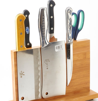 Bamboo knife rack for chef and utility knives