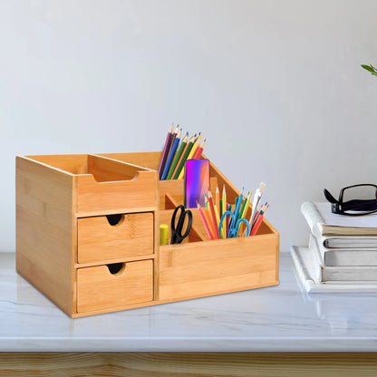 Desk organiser featuring two drawers for small accessories