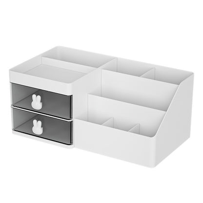 Vanity tabletop organiser with three storage drawers