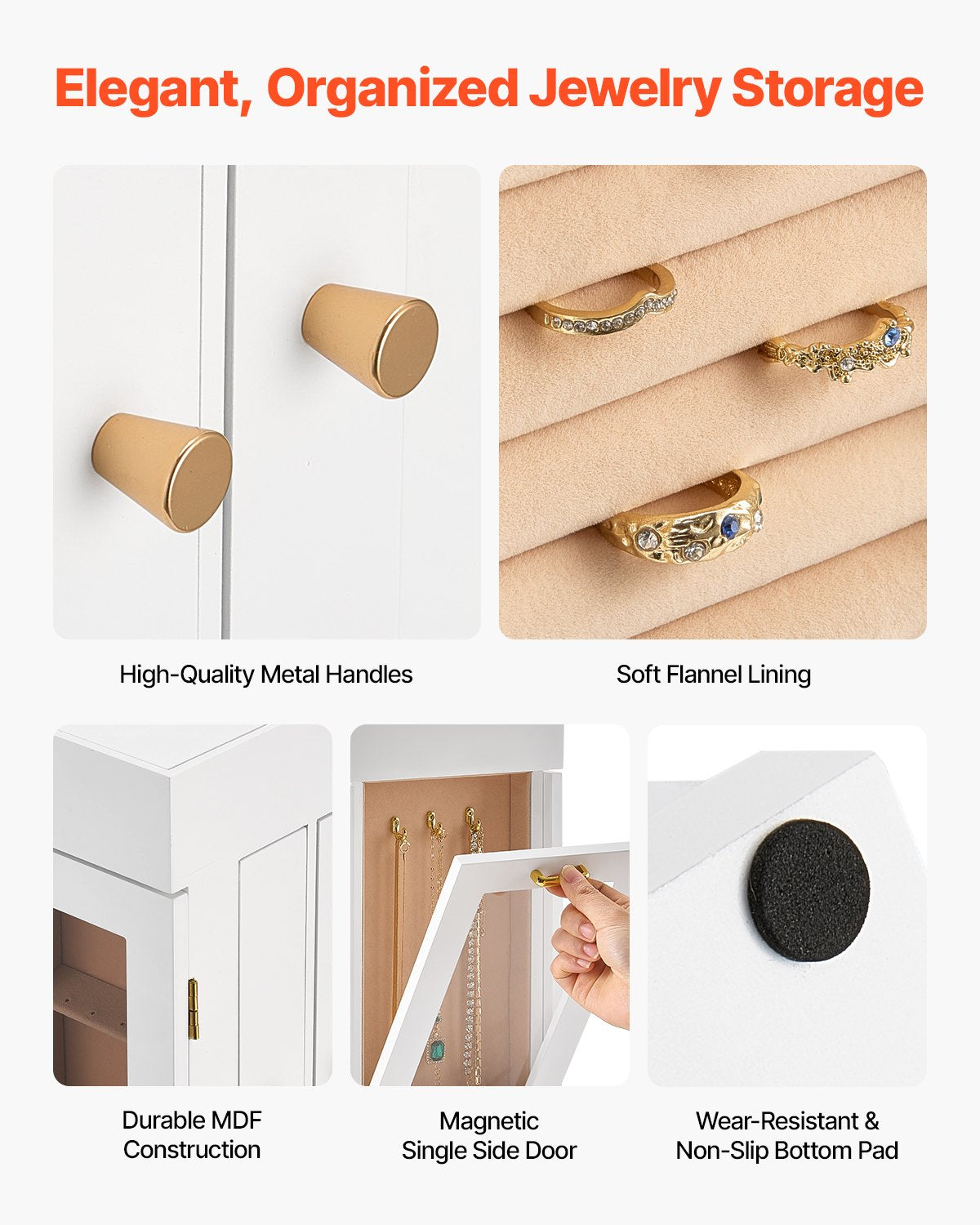 Compact rotating jewellery storage case with magnetic door