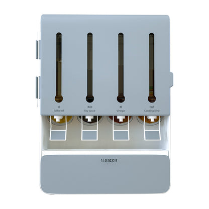 Drill-free wall spice rack for storing kitchen seasonings