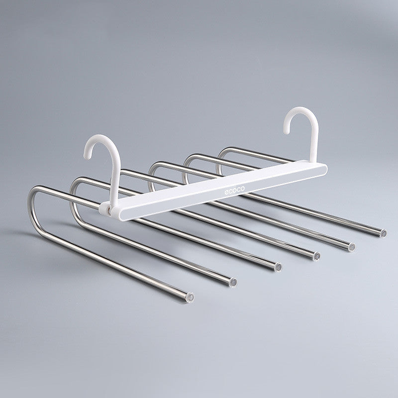 Black and grey multi-layer clothes hanger for compact wardrobes