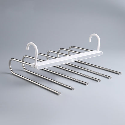 Black and grey multi-layer clothes hanger for compact wardrobes