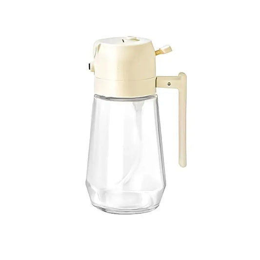 2-in-1 glass oil sprayer and pour dispenser for cooking