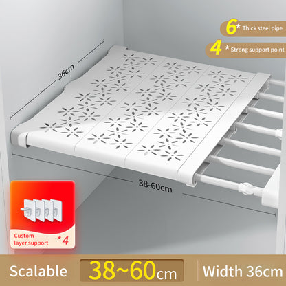 Cabinet storage shelf for separating household essentials
