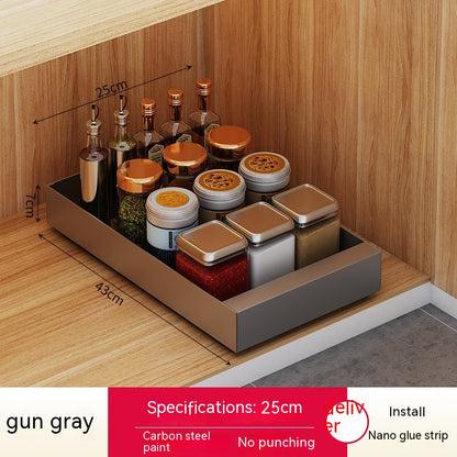 Sliding cabinet rack for kitchen and pantry organisation