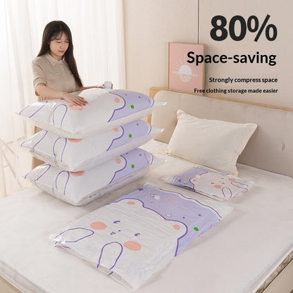Vacuum compression bags for bulky blankets and duvets